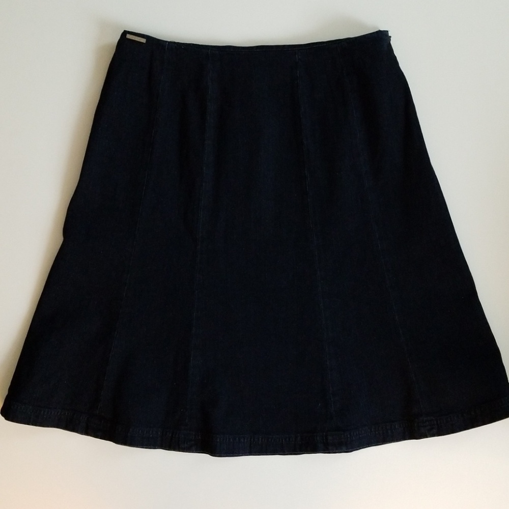 Calvin Klein Tiere Denim Skirt, Size 8?